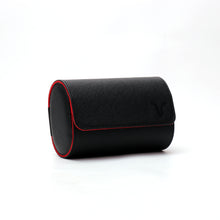 Lade das Bild in den Galerie-Viewer, Uhrengehäuse - schwarzes Leder, rotes Interieur