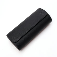 Lade das Bild in den Galerie-Viewer, Uhrengehäuse - schwarzes Leder, lila Interieur