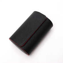 Lade das Bild in den Galerie-Viewer, Uhrengehäuse - schwarzes Leder, rotes Interieur