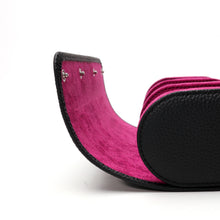 Lade das Bild in den Galerie-Viewer, Uhrengehäuse - schwarzes Leder, lila Interieur