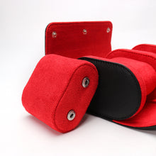 Lade das Bild in den Galerie-Viewer, Uhrengehäuse - schwarzes Leder, rotes Interieur