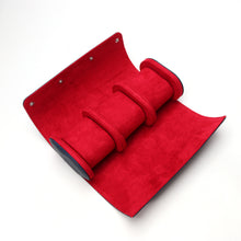 Lade das Bild in den Galerie-Viewer, Uhrengehäuse - blaues Öko-Leder, rotes Interieur